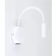 TK LIGHTING WALL LAMP+USB LAGOS 10202 1XG9 WHITE