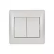 RHYME DOUBLE SWITCH WHITE METAL