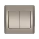RHYME DOUBLE SWITCH GREY METAL