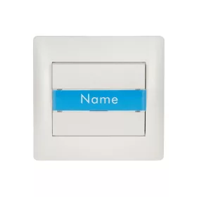 RHYME DOORBELL SWITCH WITH NAME CARD WHITE METAL