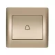 RHYME DOORBELL SWITCH CHAMPAGNE METAL