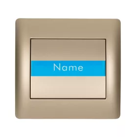RHYME DOORBELL SWITCH WITH NAME CARD CHAMPAGNE METAL