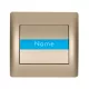RHYME DOORBELL SWITCH WITH NAME CARD CHAMPAGNE METAL