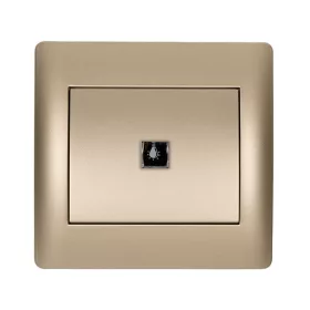 RHYME INDICATOR LIGHT PUSH BUTTON CHAMPAGNE METAL