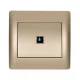 RHYME INDICATOR LIGHT PUSH BUTTON CHAMPAGNE METAL