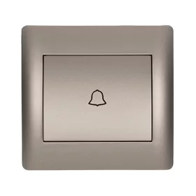 RHYME DOORBELL SWITCH GREY METAL