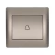 RHYME DOORBELL SWITCH GREY METAL