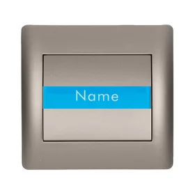 RHYME DOORBELL WITH NAME CARD, GRAY METAL