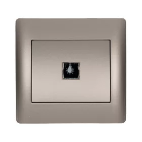 RHYME INDICATOR LIGHT PUSH BUTTON GREY METAL