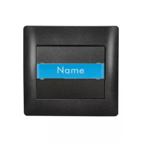 RHYME DOORBELL SWITCH WITH NAME CARD, GRAPHITE METAL