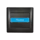 RHYME DOORBELL SWITCH WITH NAME CARD, GRAPHITE METAL