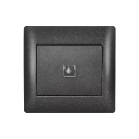 RHYME INDICATOR LIGHT PUSH BUTTON GRAPHITE METAL