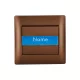 RHYME DOORBELL SWITCH WITH NAME CARD COFFEE METAL