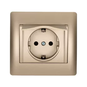 RHYME SOCKET WITH COVER CHAMPAGNE METAL
