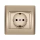 RHYME SOCKET WITH COVER CHAMPAGNE METAL