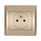 RHYME FRENCH TYPE SOCKET CHAMPAGNE METAL FINISH