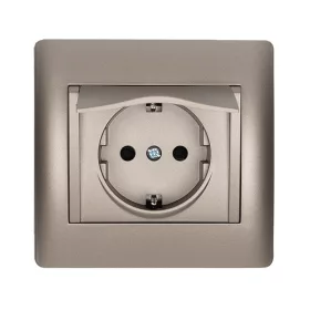 RHYME SOCKET WITH COVER, GREY METAL