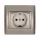 RHYME SOCKET WITH COVER, GREY METAL