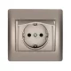 RHYME SOCKET WITH COVER, GREY METAL