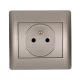 RHYME FRENCH TYPE SOCKET GREY METAL FINISH