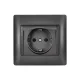 RHYME SOCKET WITH COVER GRAPHITE METAL