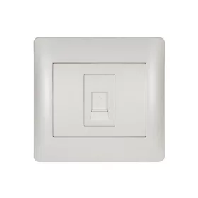 RHYME TELEPHONE SOCKET WHITE METAL