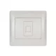 RHYME TELEPHONE SOCKET WHITE METAL