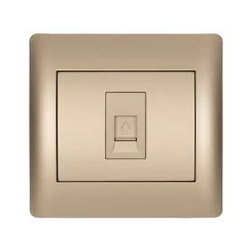 RHYME TELEPHONE SOCKET CHAMPAGNE METAL