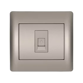 RHYME TELEPHONE SOCKET GREY METAL
