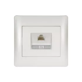 RHYME COMPUTER NETWORK SOCKET (CAT6e) WHITE METAL