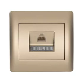 RHYME COMPUTER NETWORK SOCKET (CAT6e) CHAMPAGNE METAL