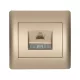 RHYME COMPUTER NETWORK SOCKET (CAT6e) CHAMPAGNE METAL