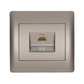 RHYME COMPUTER NETWORK SOCKET (CAT6e) GREY METAL