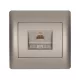 RHYME COMPUTER NETWORK SOCKET (CAT6e) GREY METAL
