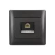 RHYME COMPUTER NETWORK SOCKET (CAT6e) GRAPHITE METAL