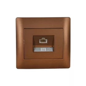 RHYME COMPUTER NETWORK SOCKET (CAT6e) COFFEE METAL