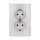 RHYME SOCKET (DOUBLE) WHITE METAL