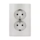 RHYME SOCKET (DOUBLE) WHITE METAL