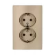RHYME SOCKET (DOUBLE) CHAMPAGNE METAL