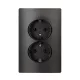 RHYME SOCKET (DOUBLE) GRAPHITE METAL