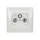 RHYME TV+FM+SAT SOCKET WHITE METAL