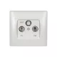RHYME TV+FM+SAT SOCKET WHITE METAL