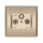 RHYME TV+FM+SAT SOCKET CHAMPAGNE METAL