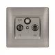 RHYME TV+FM+SAT SOCKET GREY METAL