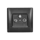 RHYME TV+FM+SAT SOCKET GRAPHITE METAL