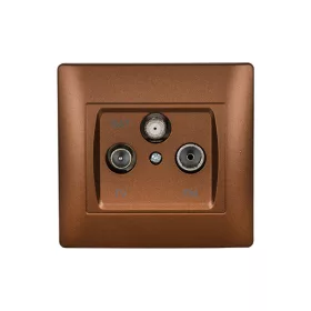 RHYME TV+FM+SAT SOCKET COFFEE METAL