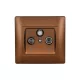 RHYME TV+FM+SAT SOCKET COFFEE METAL