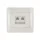 RHYME COMPUTER NETWORK SOCKET (DOUBLE) WHITE METAL