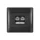 RHYME COMPUTER NETWORK SOCKET (DOUBLE) GRAPHITE METAL