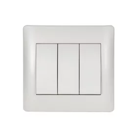 RHYME TRIPLE CHANDELIER SWITCH WHITE METAL